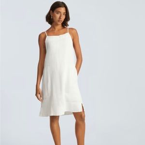 Everlane White Linen Apron Dress